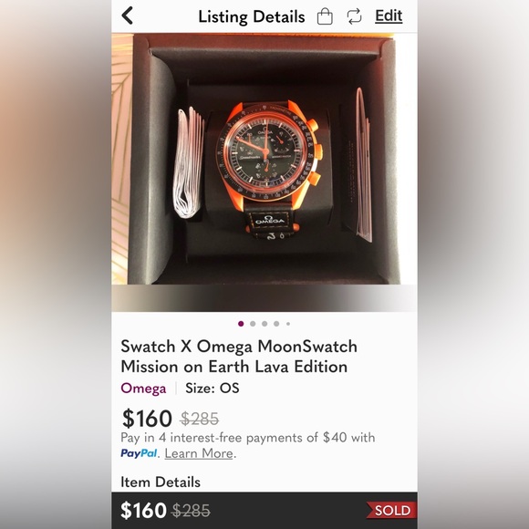 Swatch X Omega Unisex Bioceramic MoonSwatch Mission On Earth Lava Edition - Picture 13 of 16